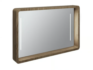 MY BAG - Framed wall-mounted mirror with integrated lighting _ Olympia Ceramica